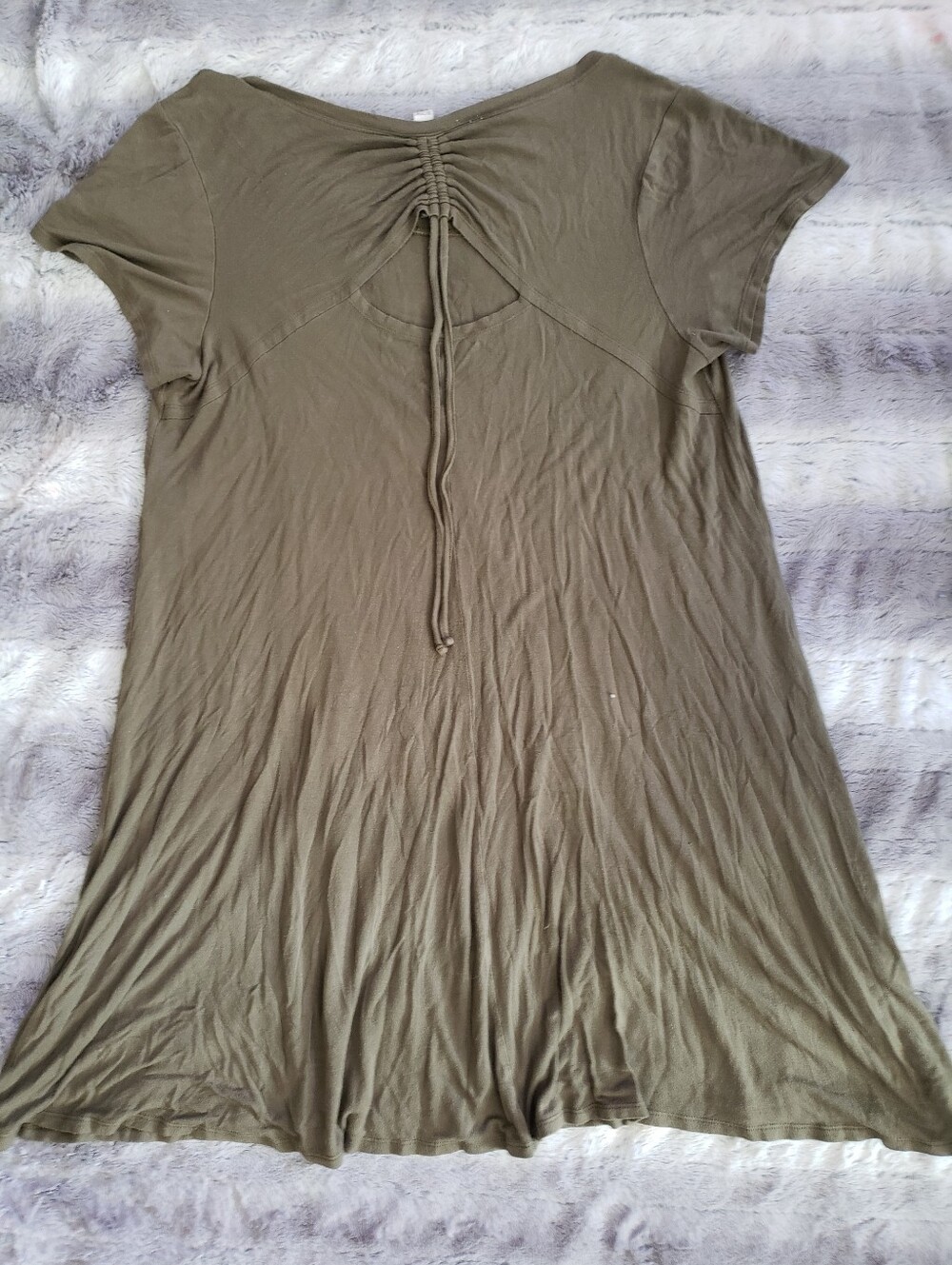 Cato Olive Green Adjustable Cut Out Tunic Dress 18/20W